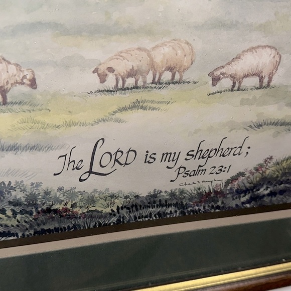 The Lord is my shepherd Framed Church and Pasture Art Print - Picture 5 of 6